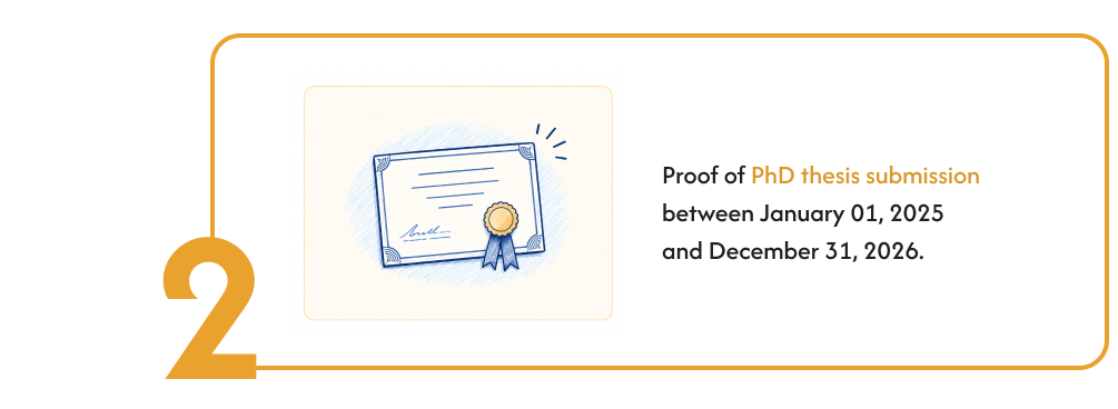 Proof of PhD thesis submission between January 01, 2025 and December 31, 2026
