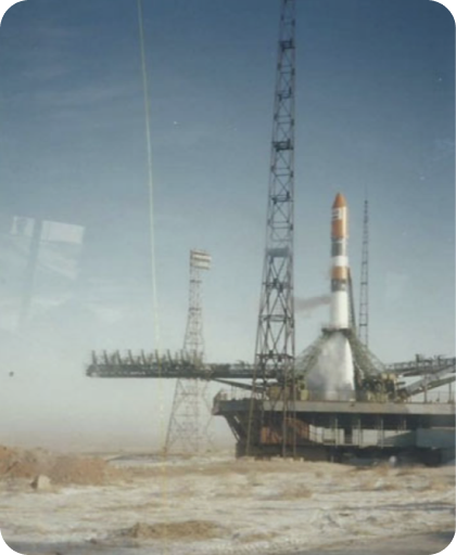 IRS-1A launch from Baikonur, 1988