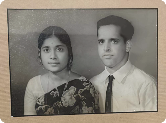 With Lakshmi, 1969