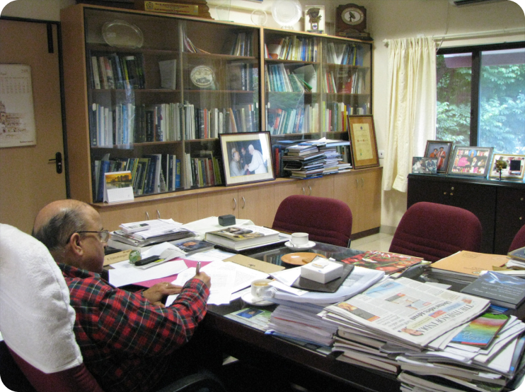 At his office in NIAS, 2004